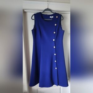 CALVIN KLEIN - Sleeveless blue dress